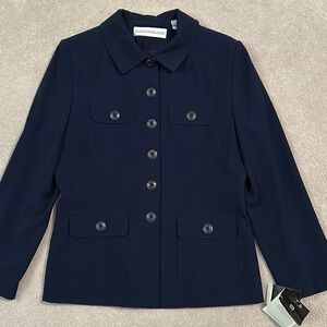 Valerie Stevens Navy Blazer Jacket NEW